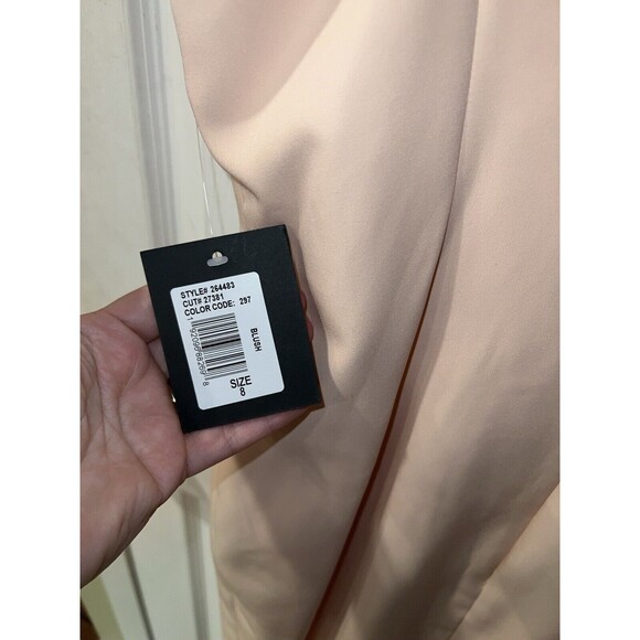 Marina Dress Womens Sz 8 Pink Asymmetrical Sheath Ruffle Romantic feminine New - Picture 6 of 13